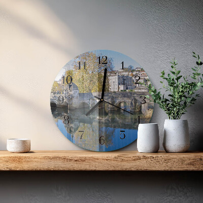 Reloj de pared redondo Puente