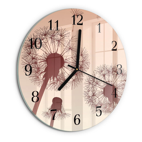 Reloj de pared redondo Diente de león