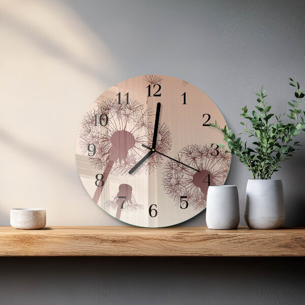 Reloj de pared redondo Diente de león