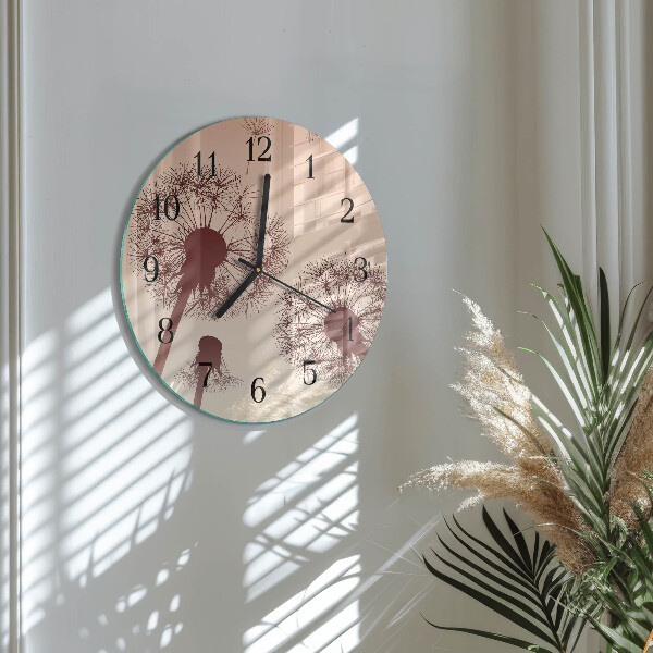 Reloj de pared redondo Diente de león
