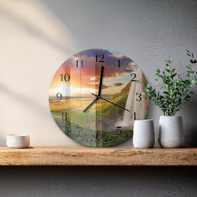 Reloj de pared redondo Cascada