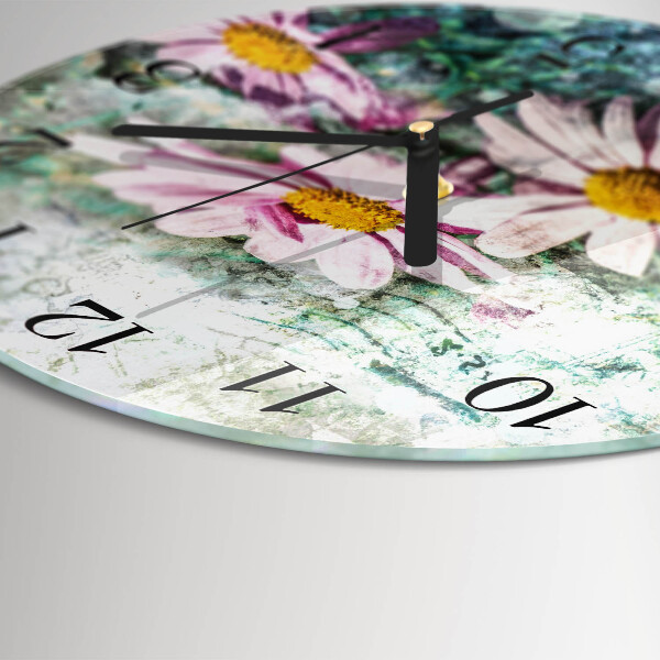 Reloj de pared redondo Flores