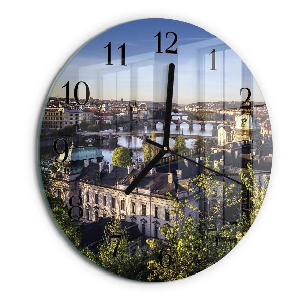 Reloj de pared redondo Praga