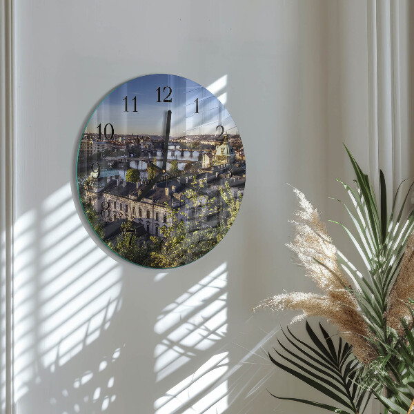 Reloj de pared redondo Praga
