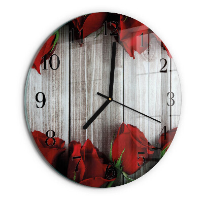 Reloj de pared redondo Tabletas de rosas