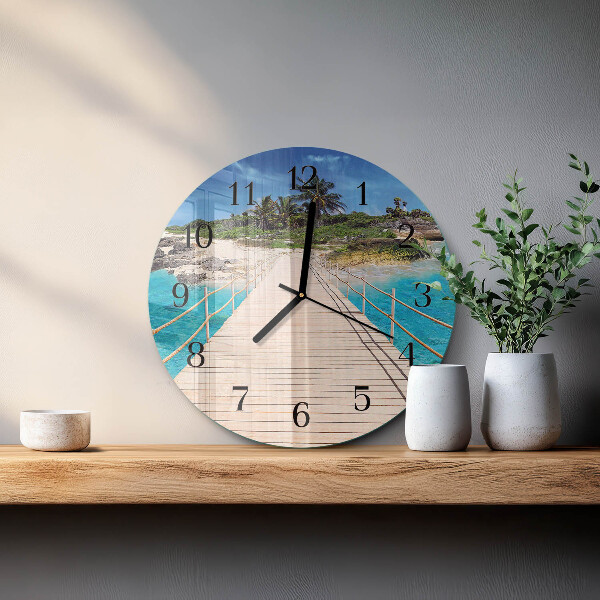 Reloj de pared redondo Puente de la isla