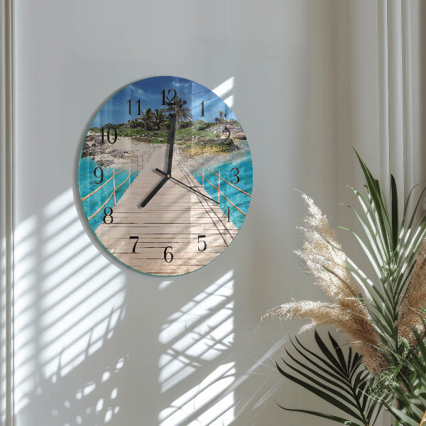 Reloj de pared redondo Puente de la isla