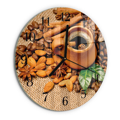 Reloj de pared redondo Almendras con canela