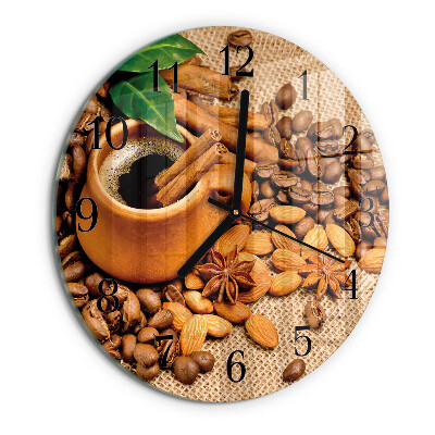 Reloj de pared redondo Almendras con canela