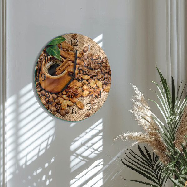 Reloj de pared redondo Almendras con canela