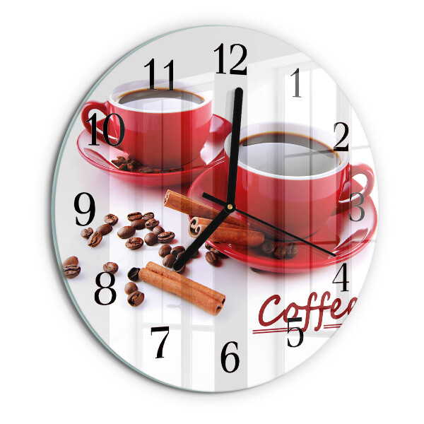 Reloj de pared redondo Taza de café