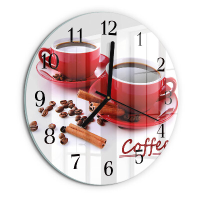Reloj de pared redondo Taza de café