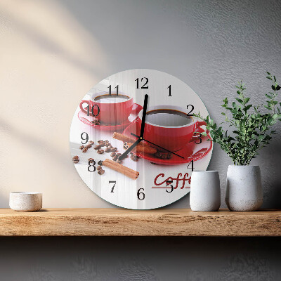 Reloj de pared redondo Taza de café
