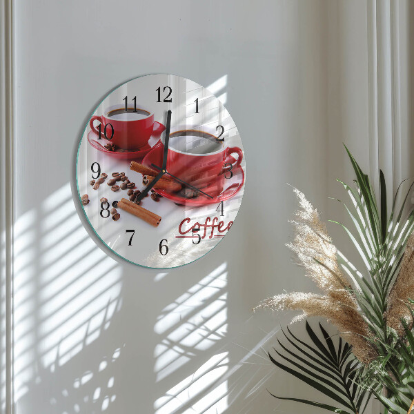 Reloj de pared redondo Taza de café
