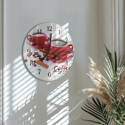 Reloj de pared redondo Taza de café