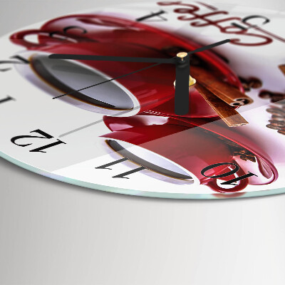 Reloj de pared redondo Taza de café