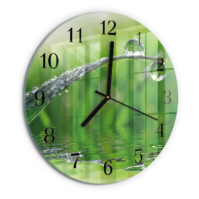 Reloj de pared redondo Gotas de rocío