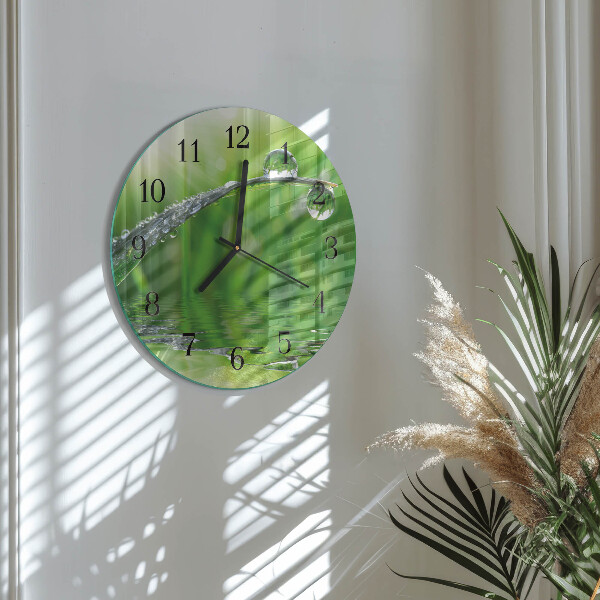 Reloj de pared redondo Gotas de rocío