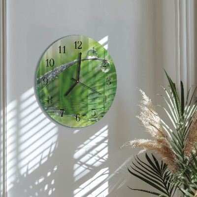 Reloj de pared redondo Gotas de rocío