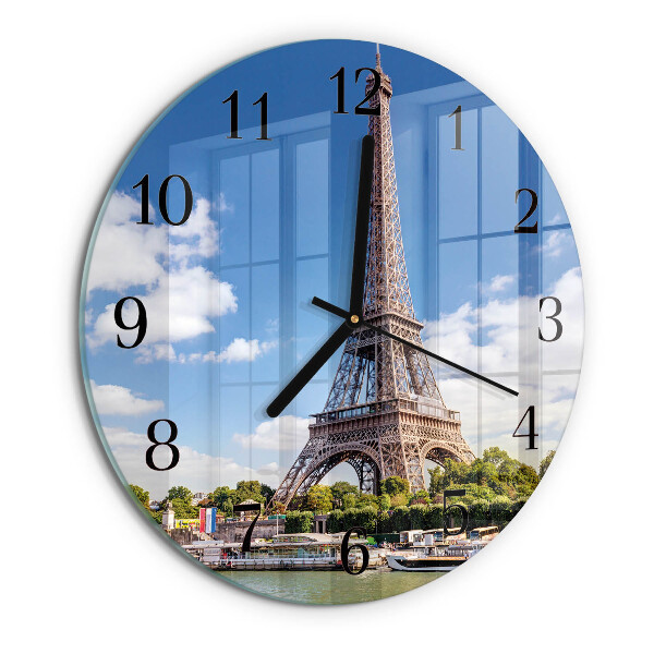 Reloj de pared redondo Torre Eiffel