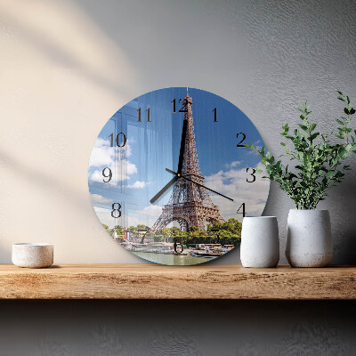Reloj de pared redondo Torre Eiffel