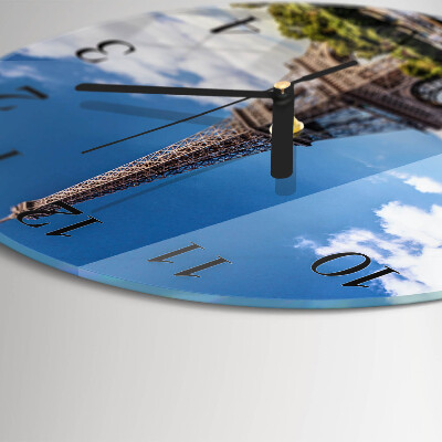 Reloj de pared redondo Torre Eiffel