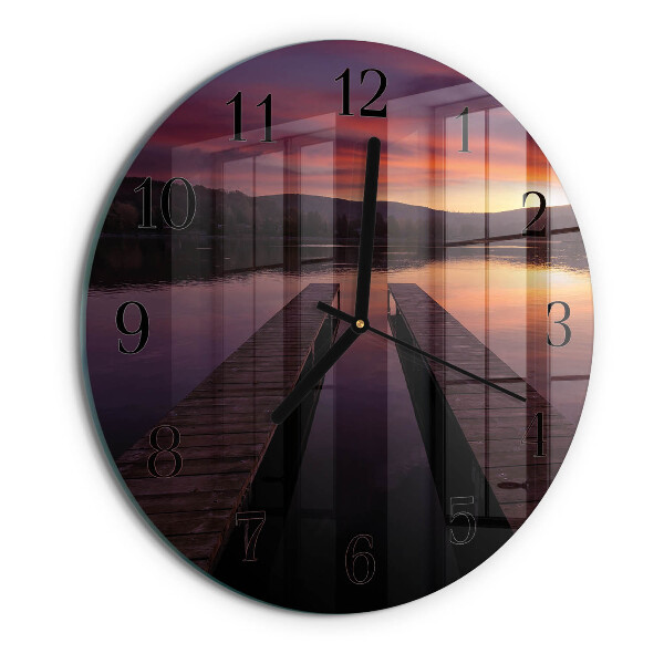 Reloj de pared redondo Atardecer