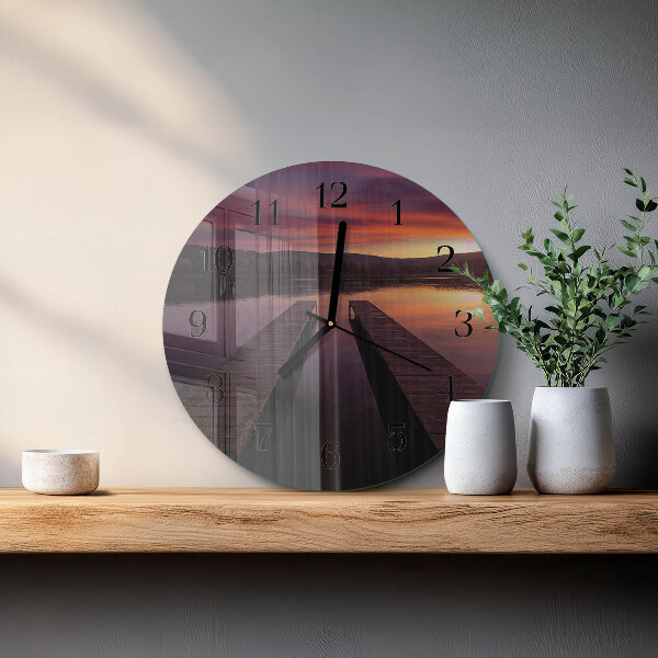 Reloj de pared redondo Atardecer