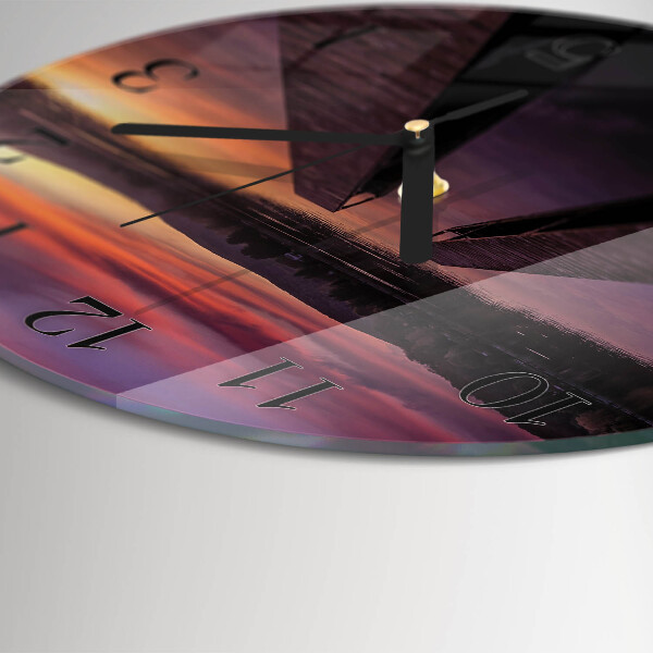 Reloj de pared redondo Atardecer