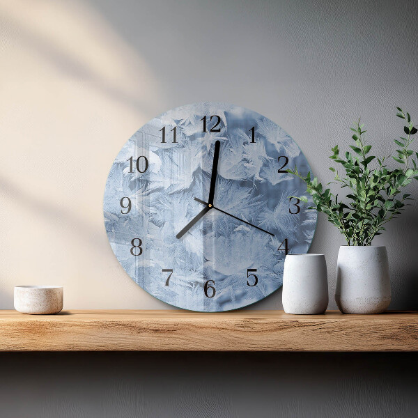 Reloj de pared redondo copos de nieve