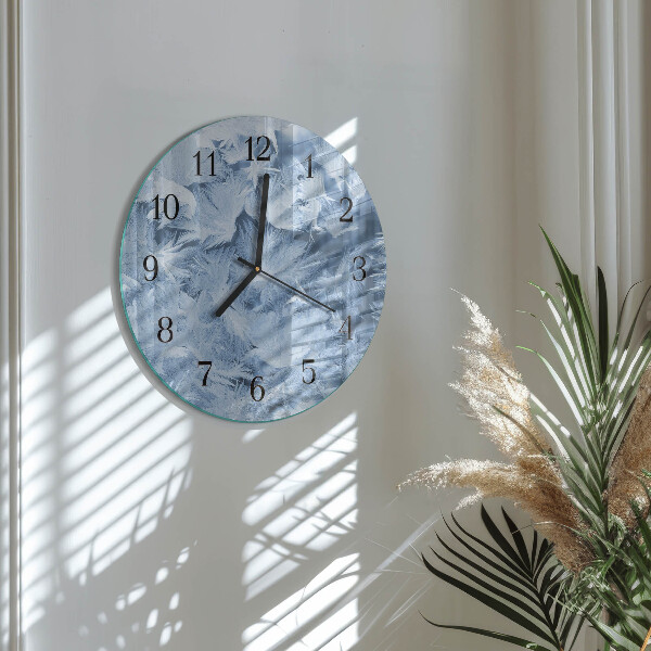 Reloj de pared redondo copos de nieve
