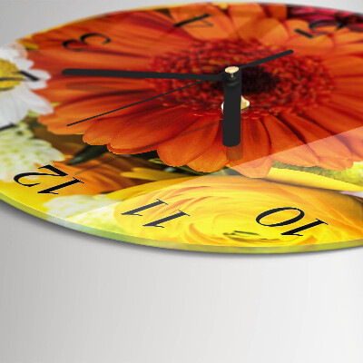 Reloj de pared redondo Flores