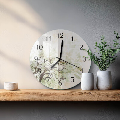 Reloj de pared redondo Árbol