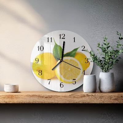 Reloj de pared redondo Limones