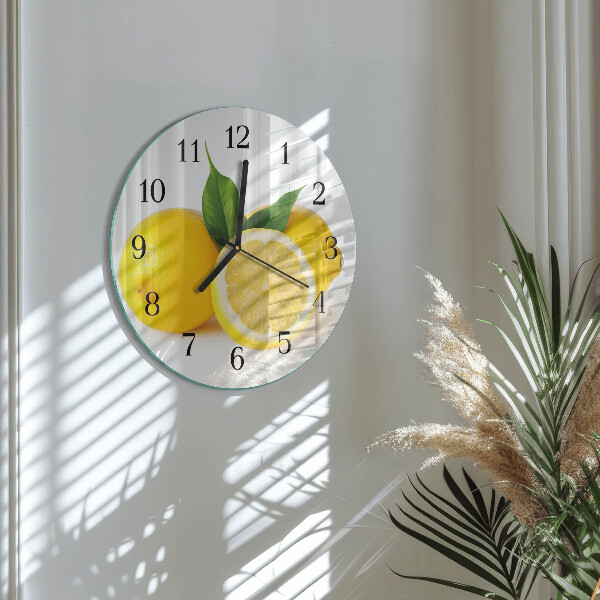 Reloj de pared redondo Limones