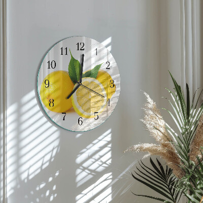 Reloj de pared redondo Limones