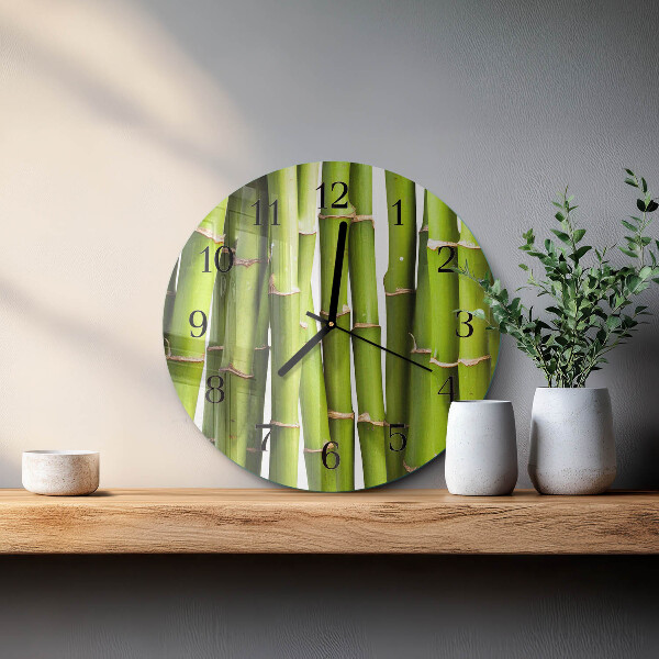 Reloj de pared redondo Bambúes