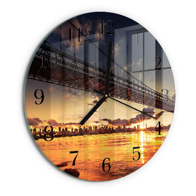 Reloj de pared redondo Puente del río