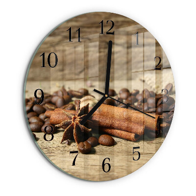 Reloj de pared redondo Anís Canela
