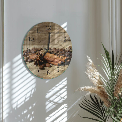 Reloj de pared redondo Anís Canela