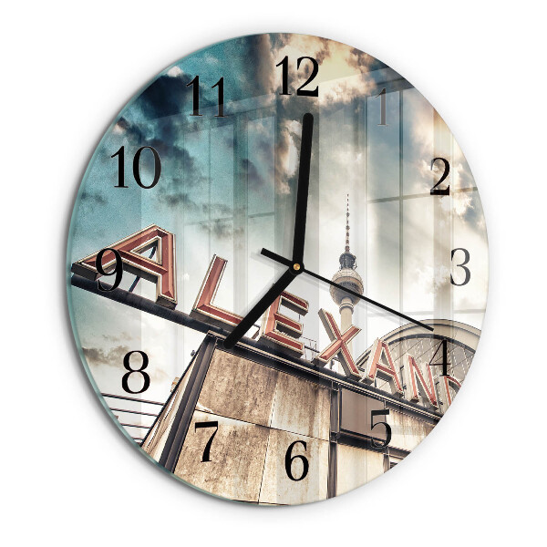 Reloj de pared redondo Plaza de Alejandro