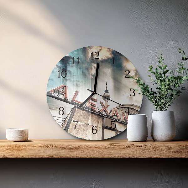 Reloj de pared redondo Plaza de Alejandro