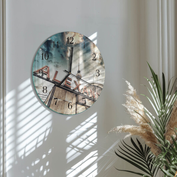 Reloj de pared redondo Plaza de Alejandro