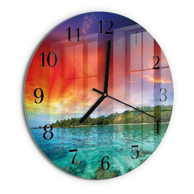 Reloj de pared redondo Paisaje