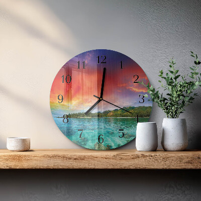 Reloj de pared redondo Paisaje