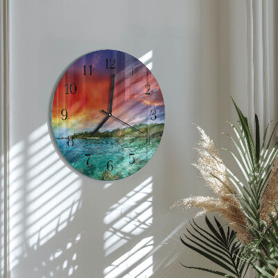 Reloj de pared redondo Paisaje