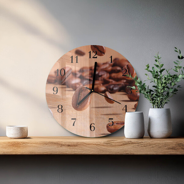 Reloj de pared redondo Granos de café