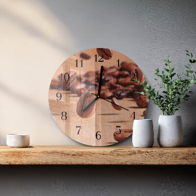 Reloj de pared redondo Granos de café