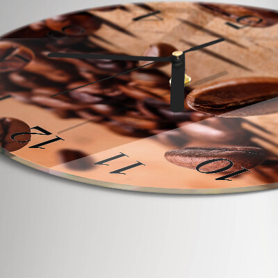 Reloj de pared redondo Granos de café