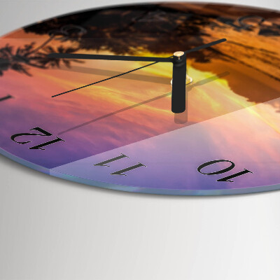 Reloj de pared redondo Atardecer